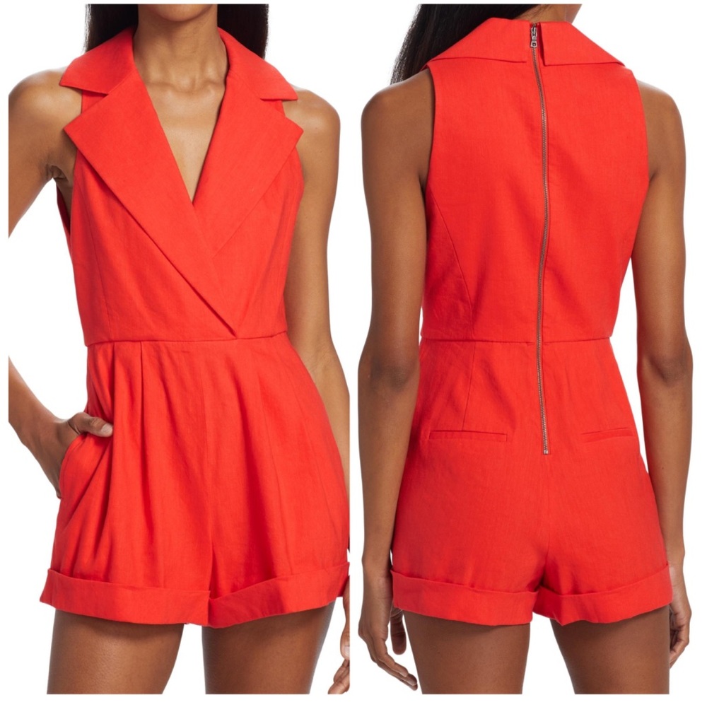 NWOT Alice + Olivia Orange Romper Size 2